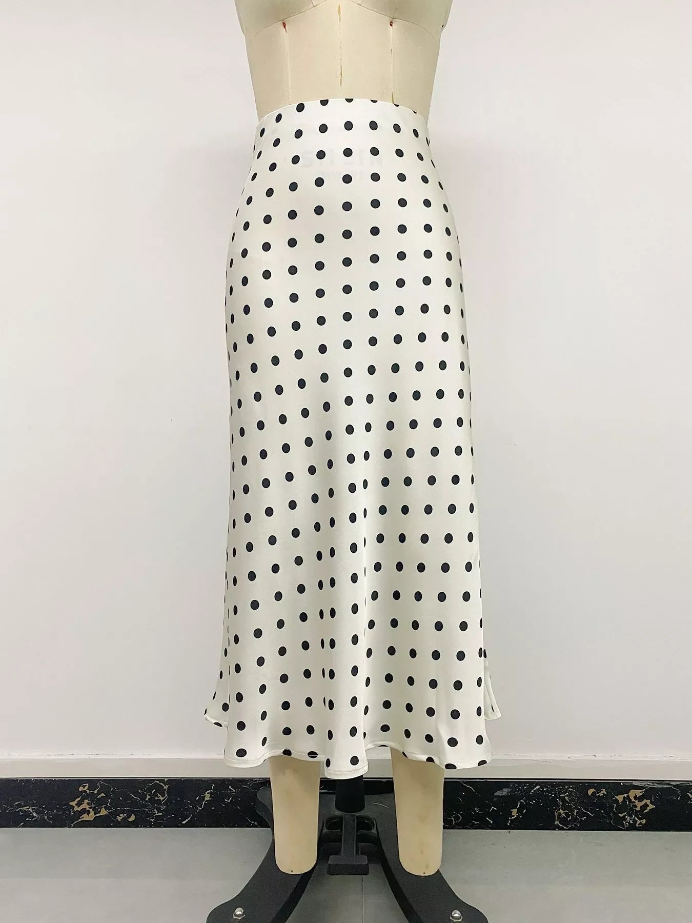 Polka Dot Midi Skirt