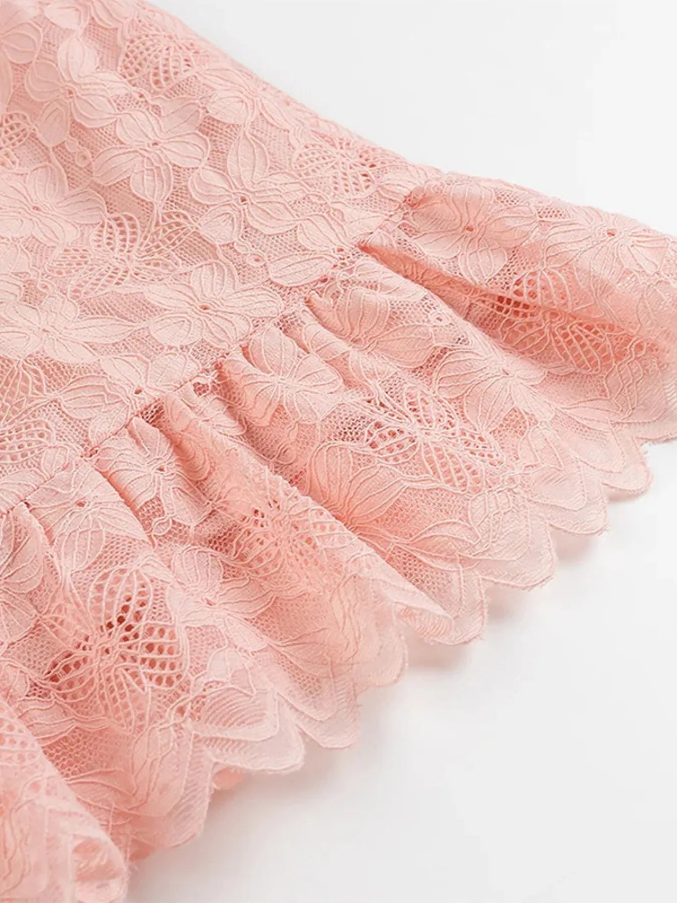 Pink Lace One Shoulder Mini Dress – Flirty Asymmetrical Party Dress for Women