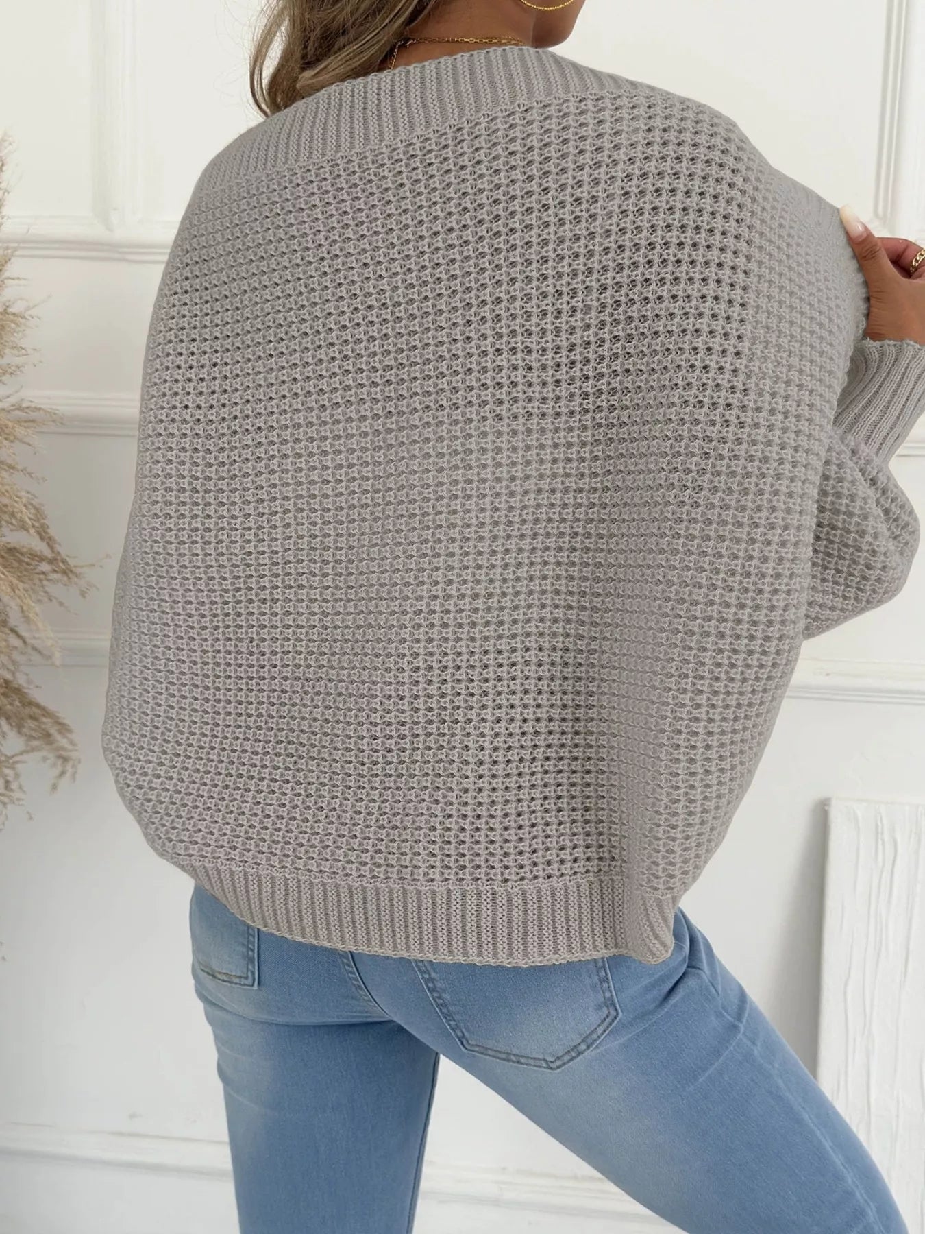 Open Front Batwing Sleeve Cardigan – Cozy Women’s Relaxed Fit Layering Sweater