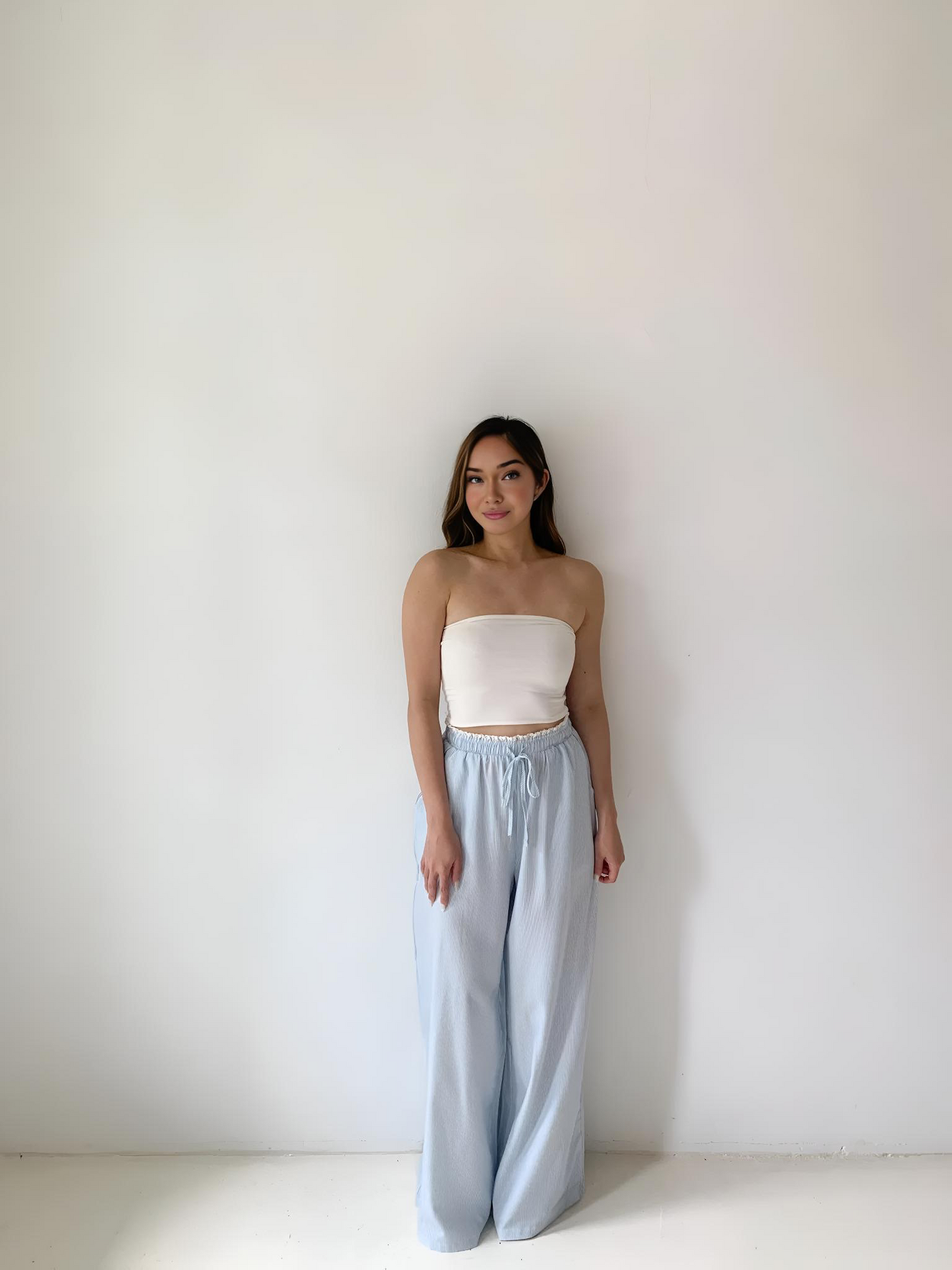 SOLENE STRIPED TWO PIECE SET BLUE