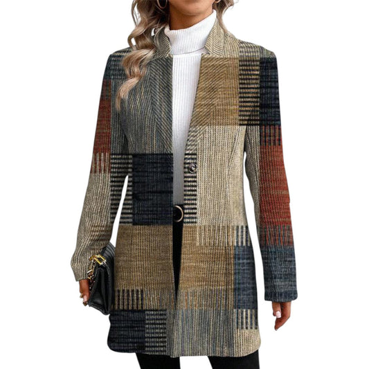 Lina™ | Elegant coat With Pattern