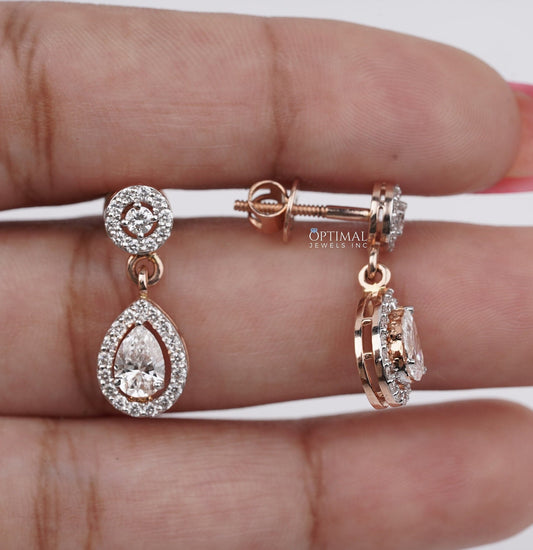 Dazzling Two-Stone Halo Earrings – 2.00 CTW Lab-Grown Diamonds