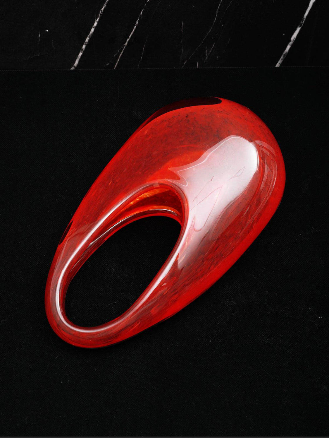 Ella red glass bag