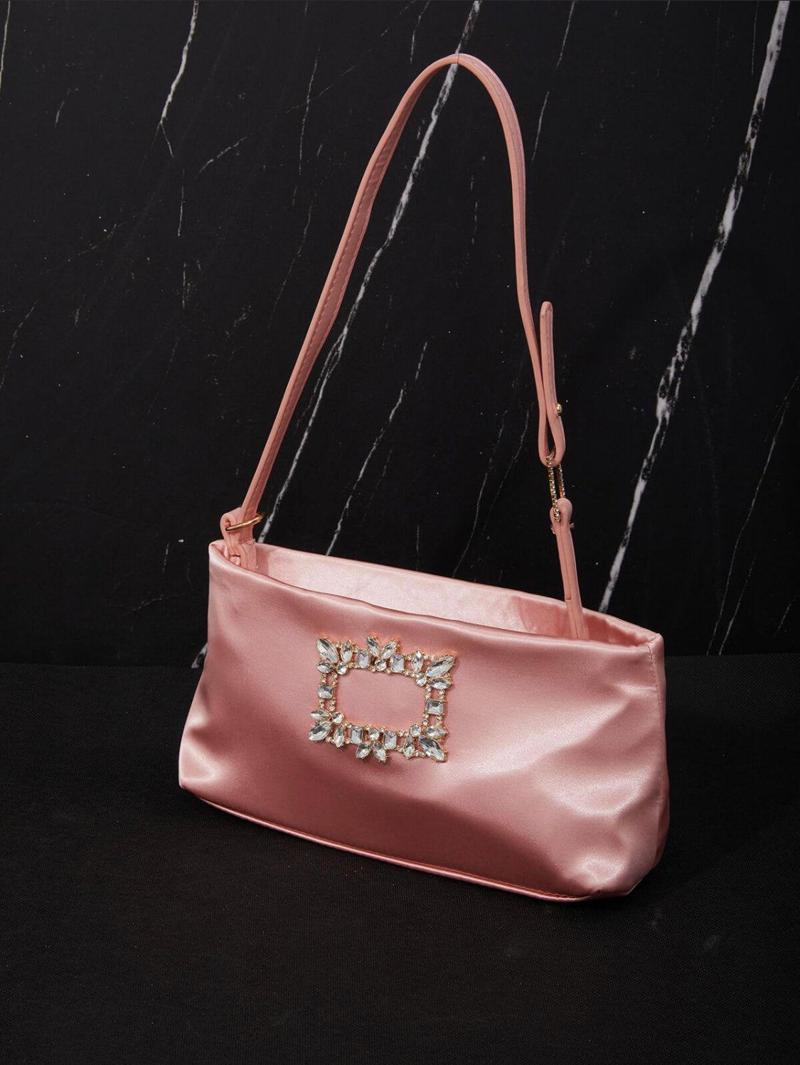 Prima satin pink bag