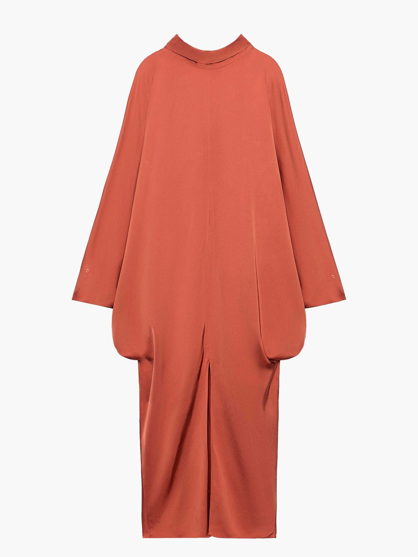 Ochre Silk Wrap Caftan Dress – Bohemian Luxe Resort Wear With V-Neck & Draped Tie Front