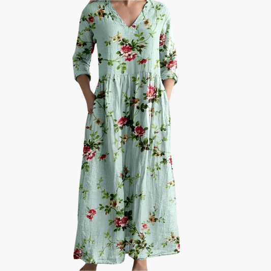 Thalia - Victorian Garden Tummy Coverage Dress