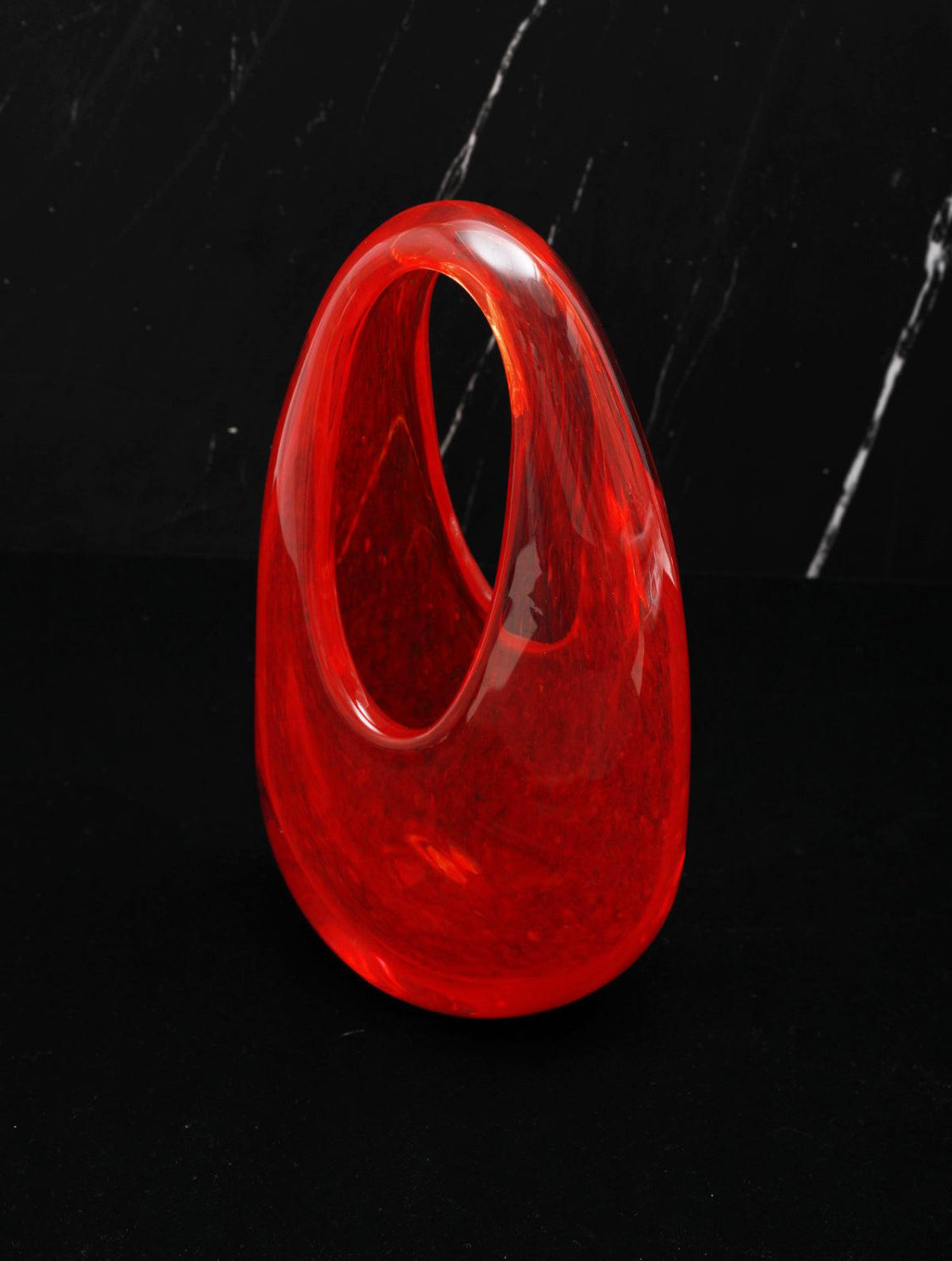 Ella red glass bag