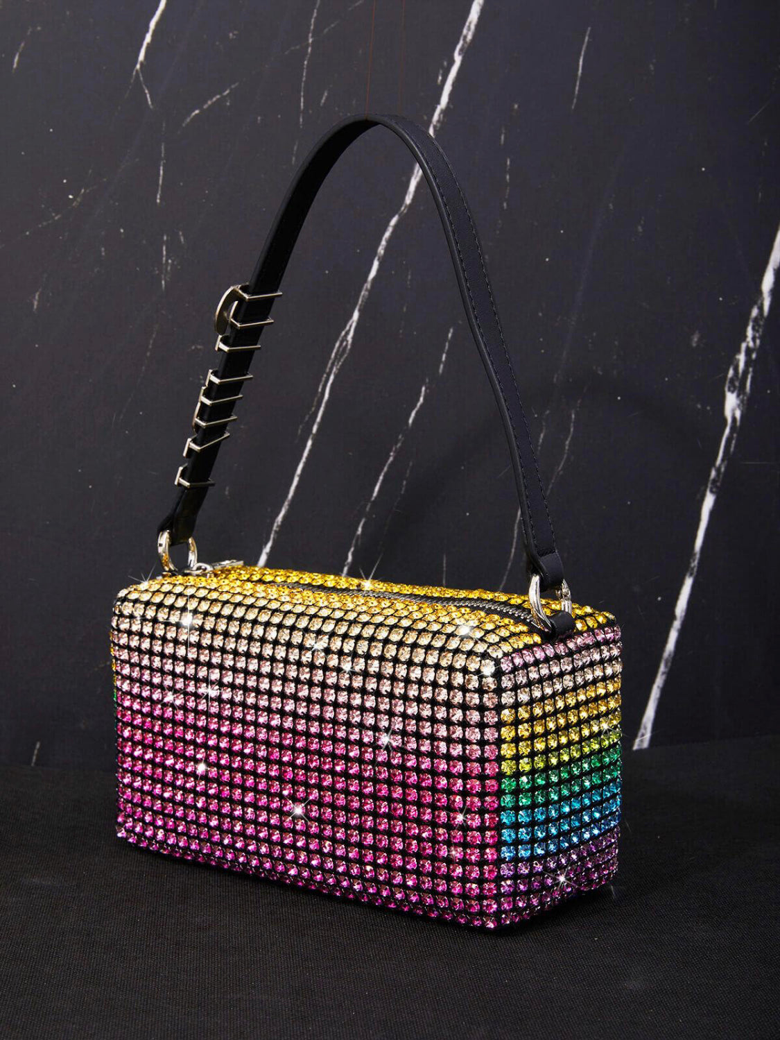 Lia multi rhinestone bag