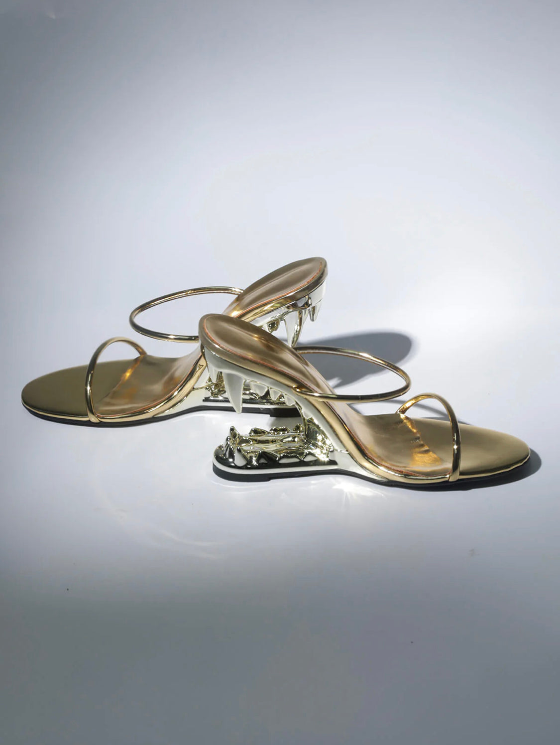 Tiger teeth cutout heels 42