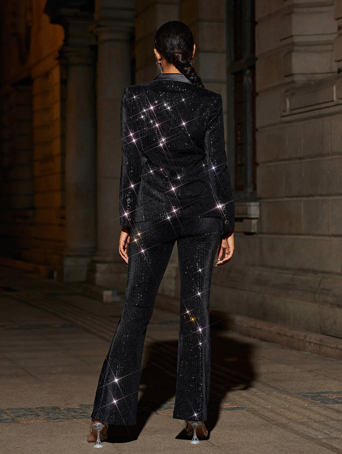 Chloe sequin blazer set