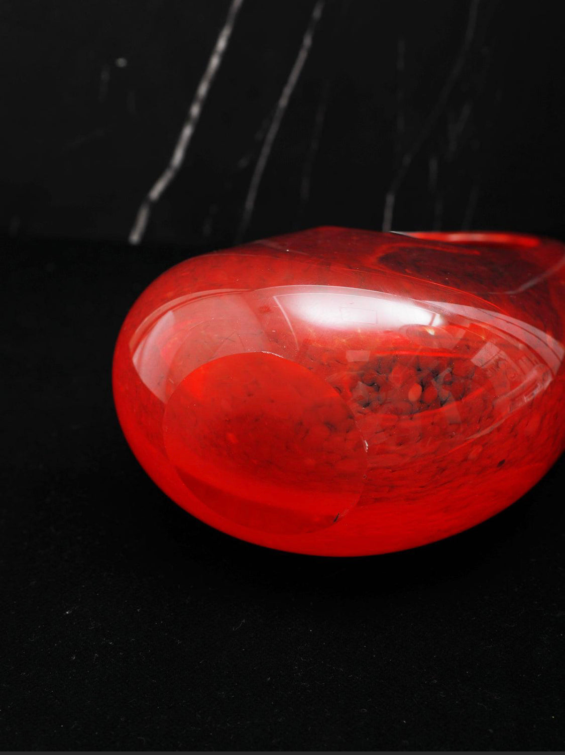 Ella red glass bag