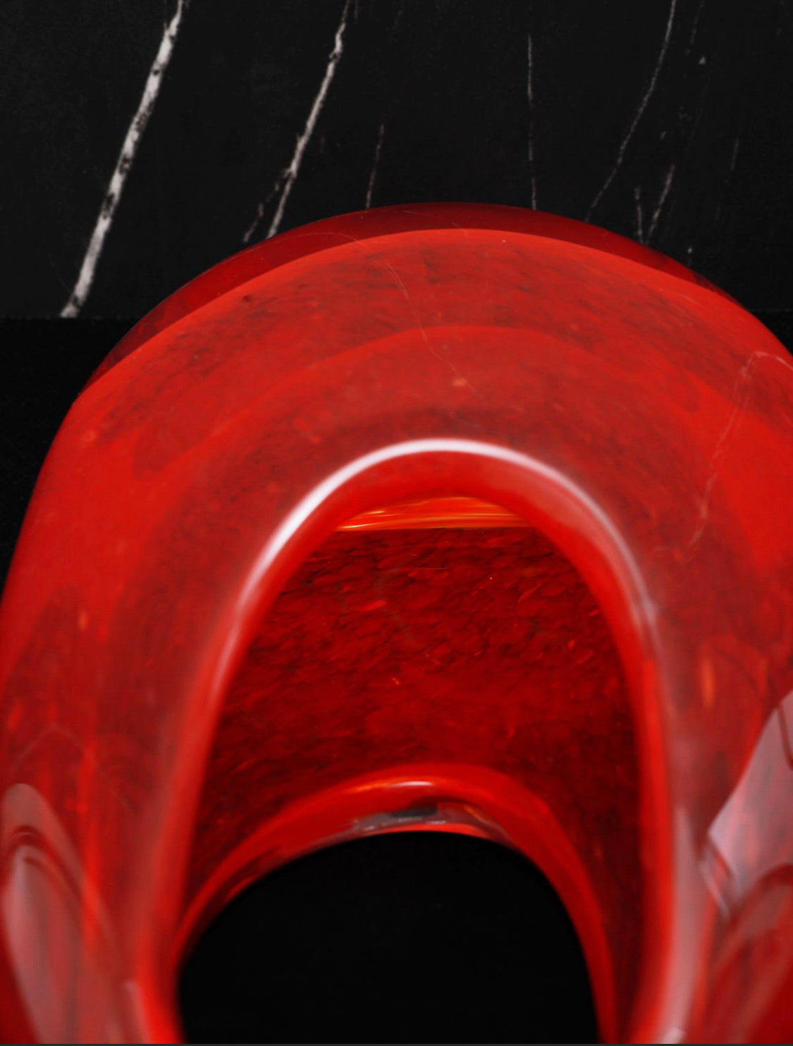 Ella red glass bag