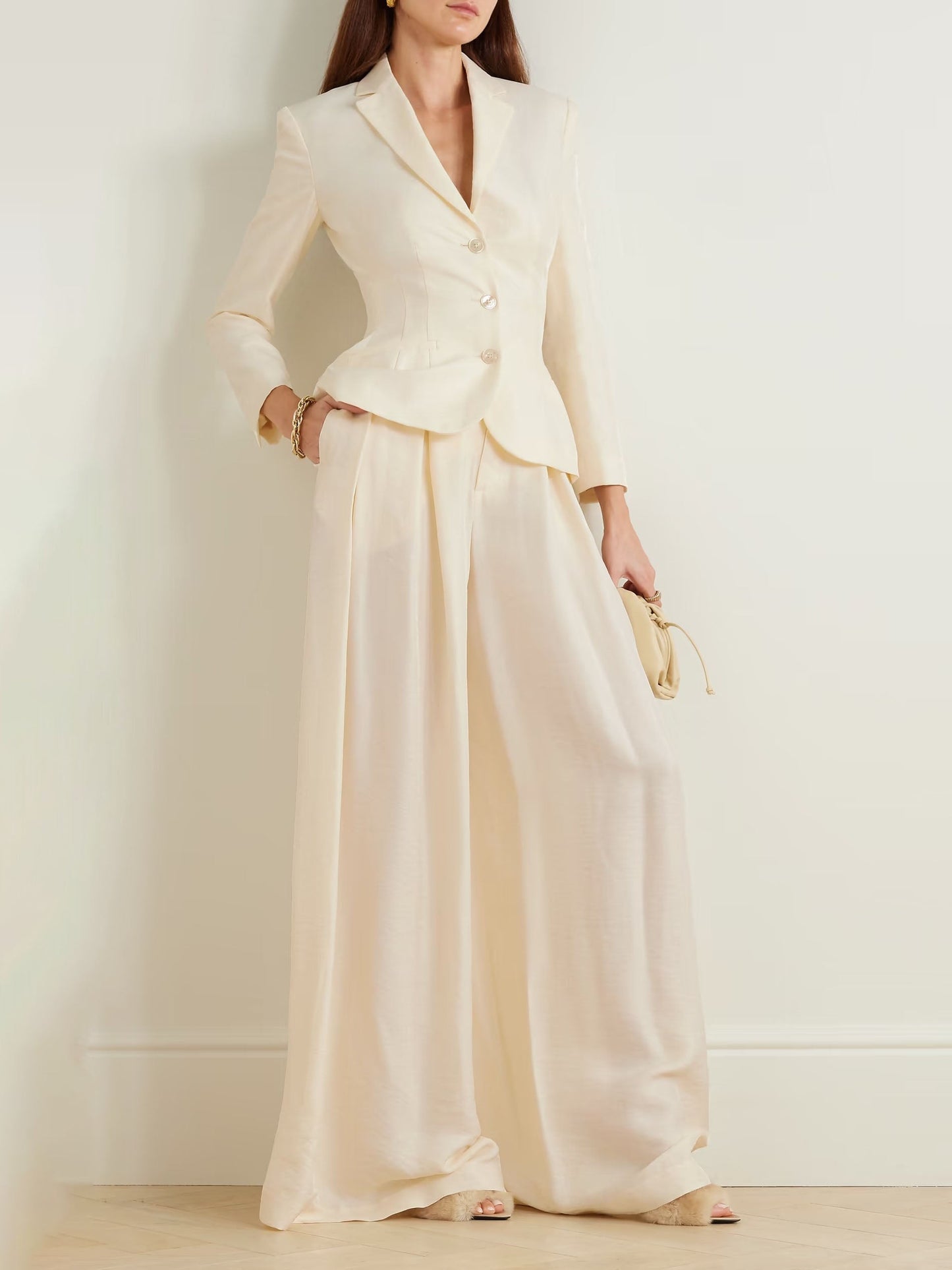 Elegant Tailored Waist Blazer