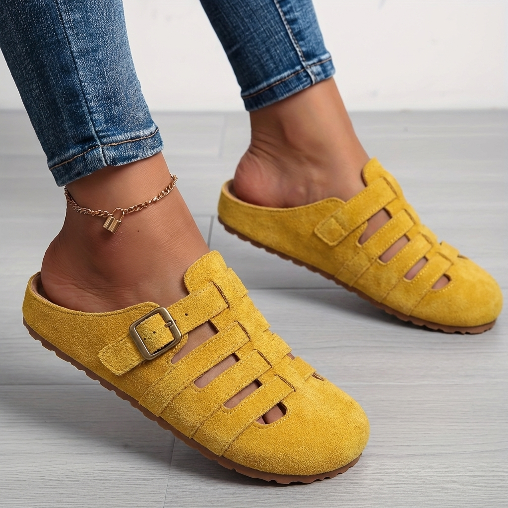 Claire | Orthopedic Slip-On Mules Supportive Comfortable Everyday Yellow