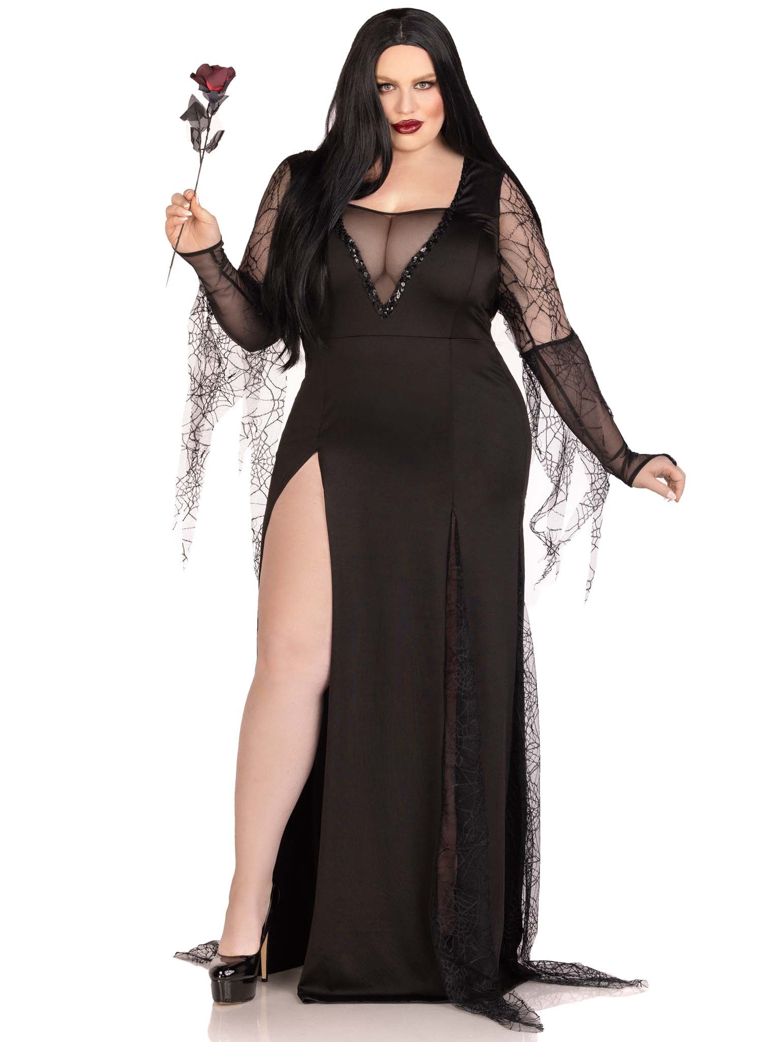 Plus Size Spooky Beauty Costume Black 1XL-2X