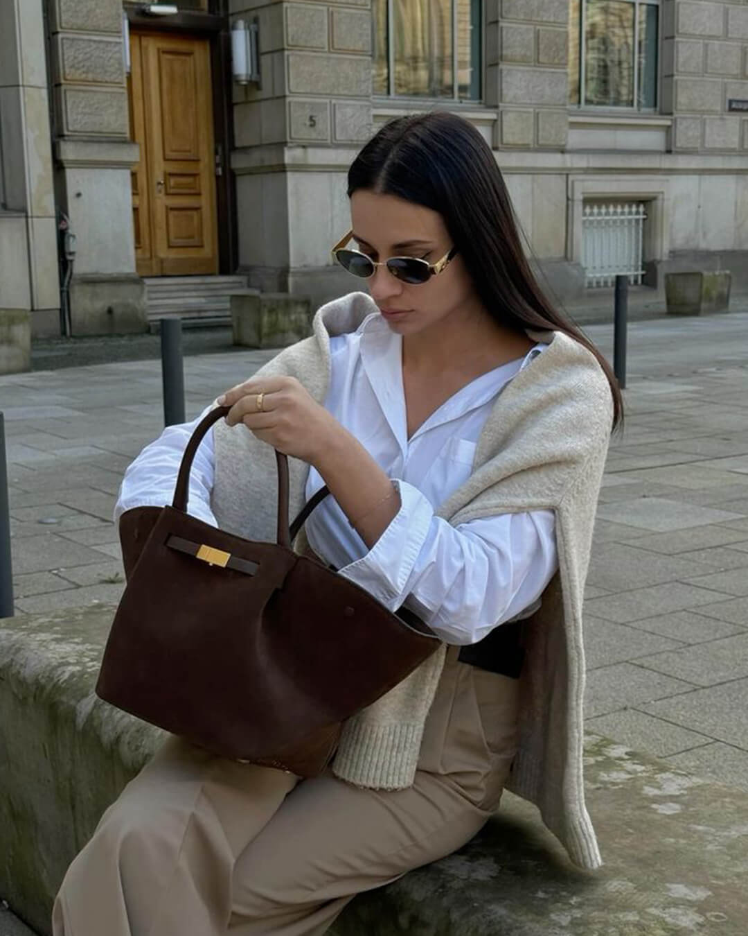 Ava | Suede Handle Bag