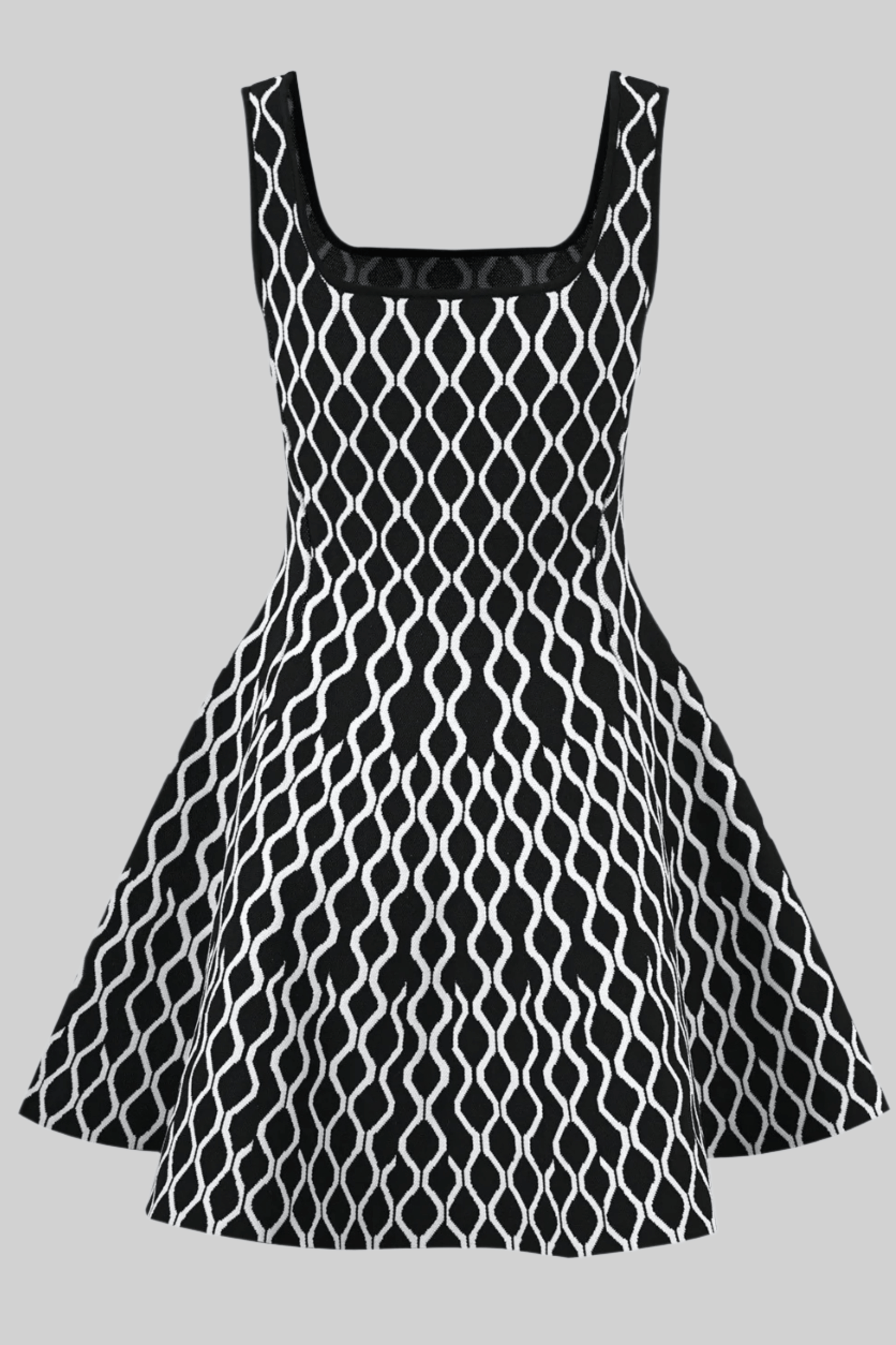 NELA PLAID MINI DRESS BLACK