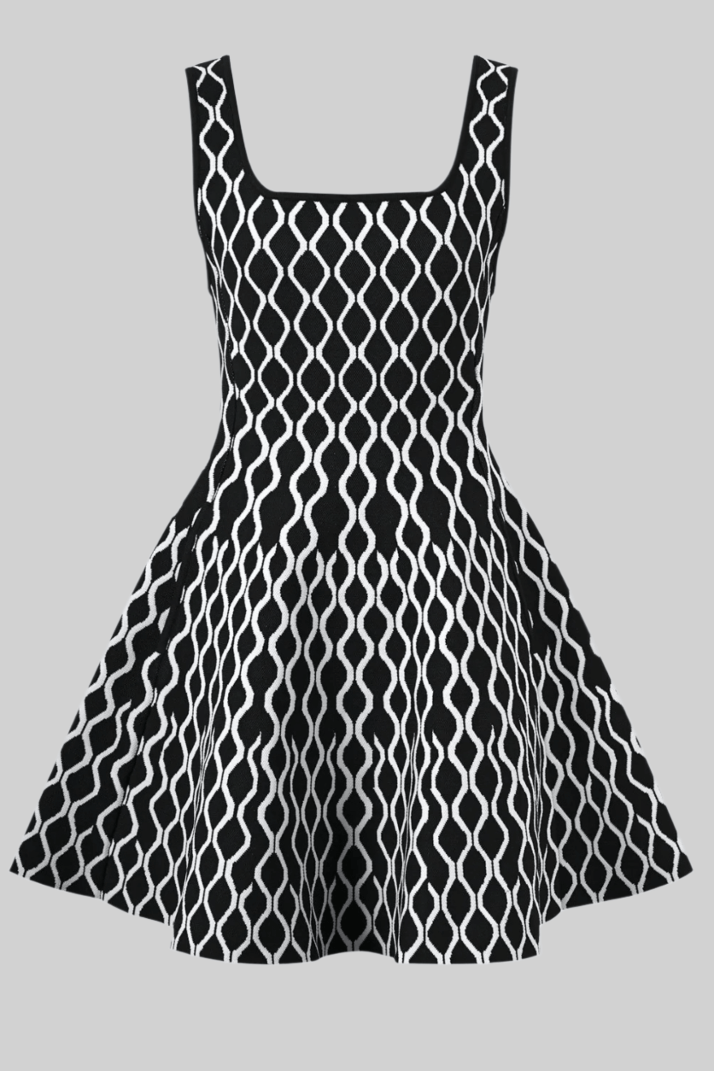 NELA PLAID MINI DRESS BLACK