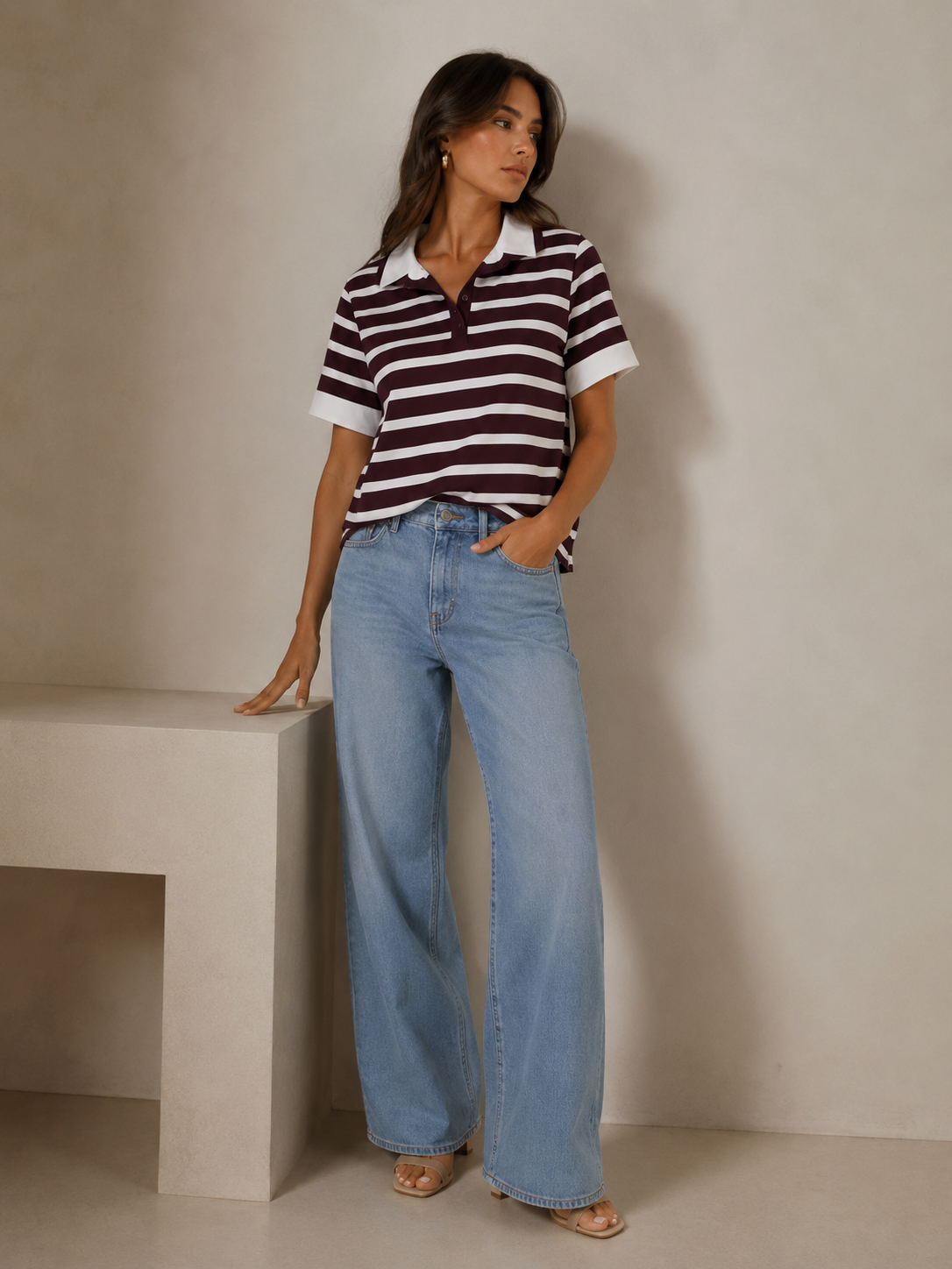 MEREDITH STRIPED T-SHIRT