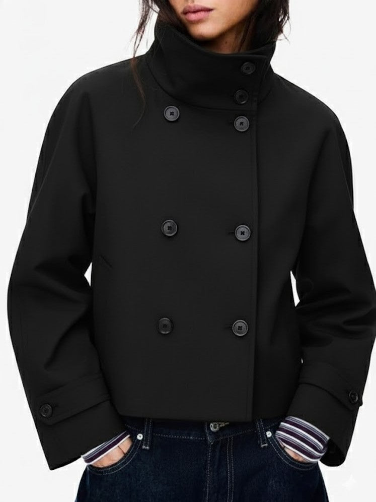 Clara | Blend High-Neck Short Coat
