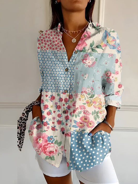 Roxane™ | Light Cotton Floral Blouse