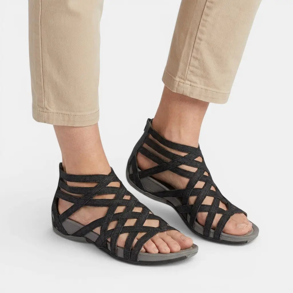 Skyblue — Adjustable Orthopedic Sandals With Elegant Comfortable Summer Design Black