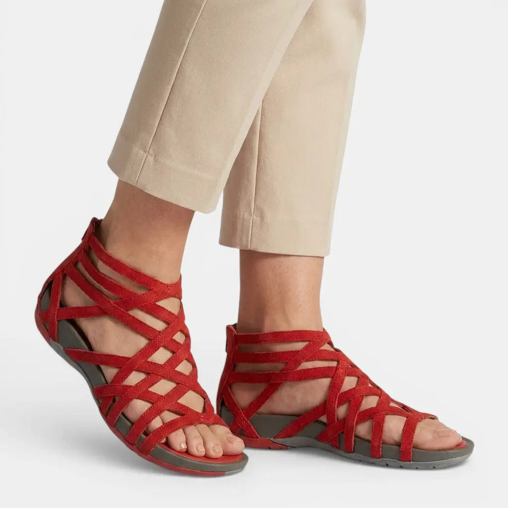 Skyblue — Adjustable Orthopedic Sandals With Elegant Comfortable Summer Design Red