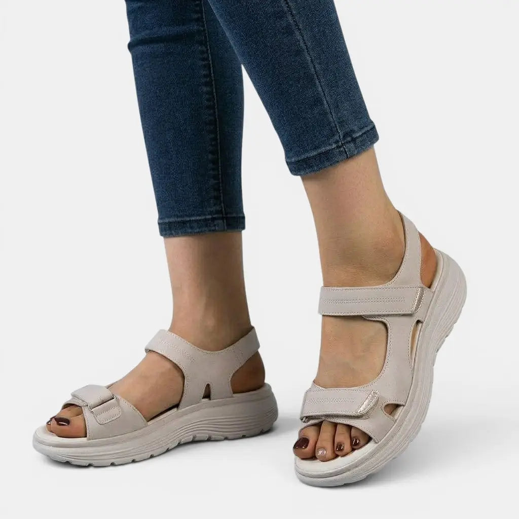 Adjustnude — Adjustable Synthetic Orthopedic Sandals With Comfortable Summer Design Nude