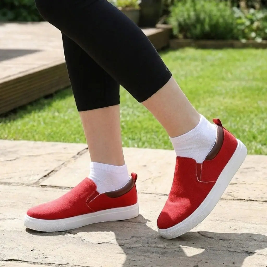 Casualbreeze — Breathable Fabric Slip-On Sneakers With Stylish Comfortable Casual Design