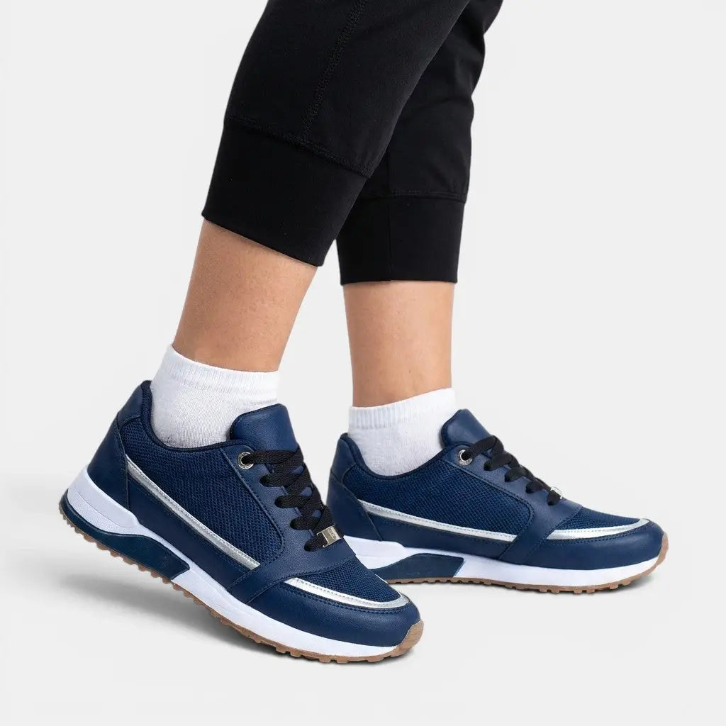 Blockankle — PU Leather Open Toe Sandals With Stylish Ankle Strap Block Heel Design Navy Blue