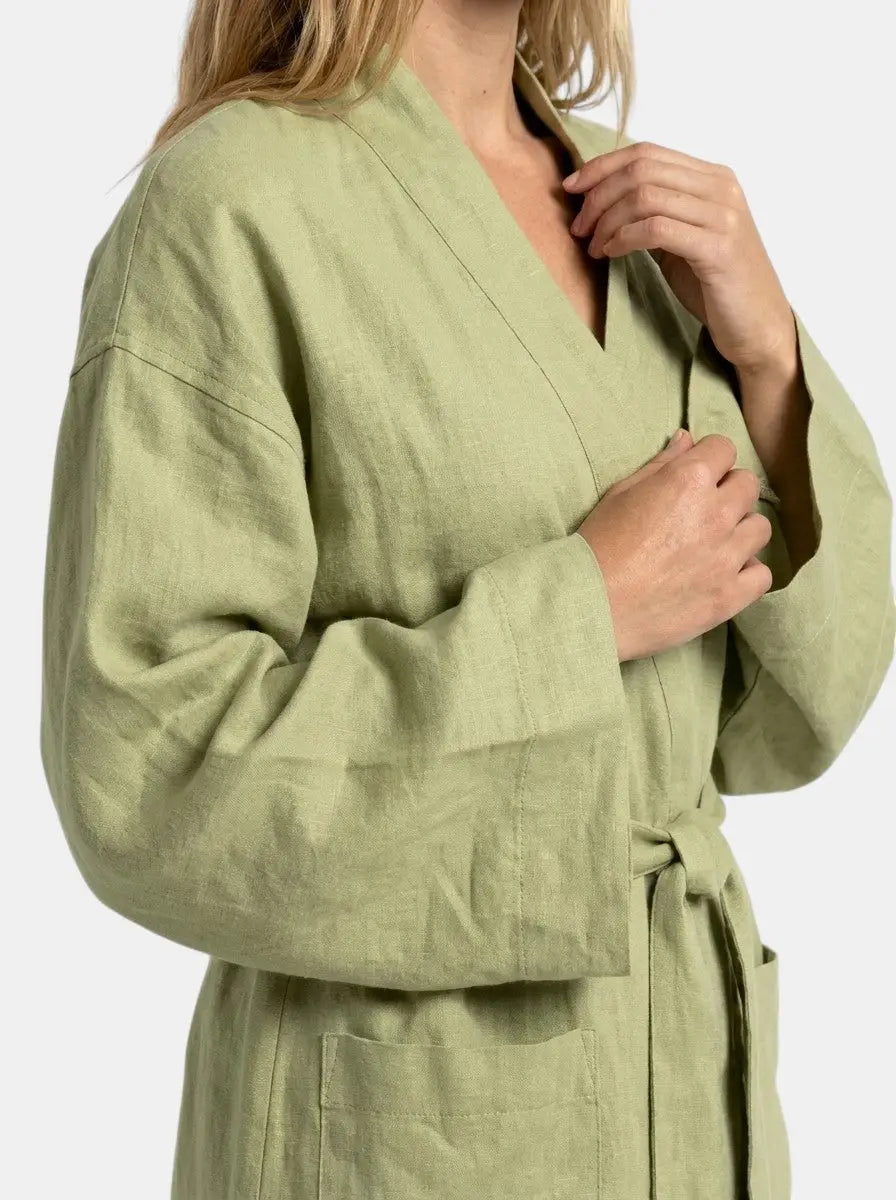 Marlowe — Breathable Linen Kimono Dress For Airy Bohemian Summer Days