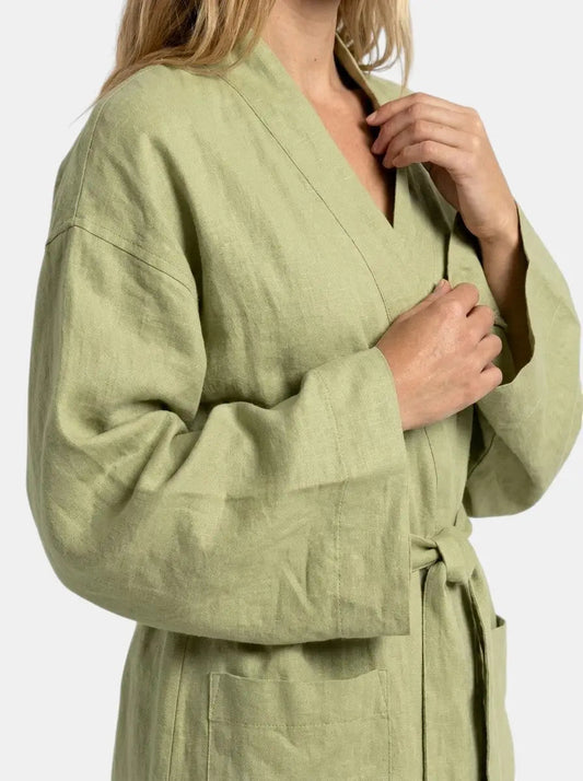 Marlowe — Breathable Linen Kimono Dress For Airy Bohemian Summer Days