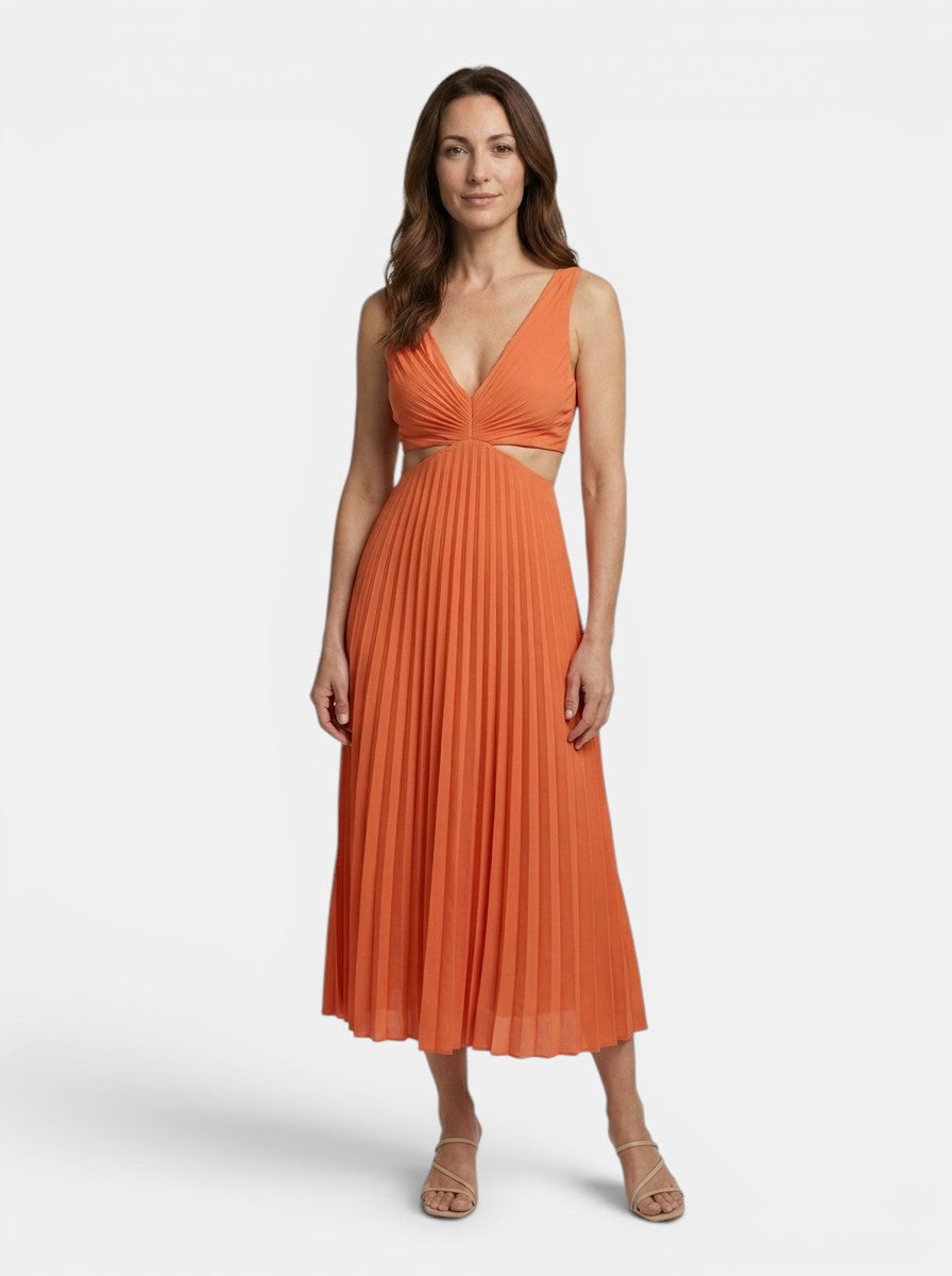 Marbella — Breathable Maxi Dress For Elegant Flowing Summer Style Orange