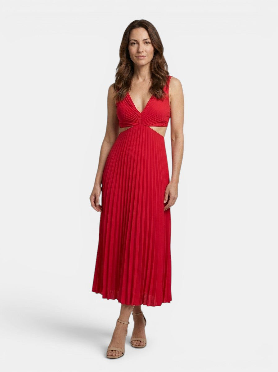 Marbella — Breathable Maxi Dress For Elegant Flowing Summer Style Red