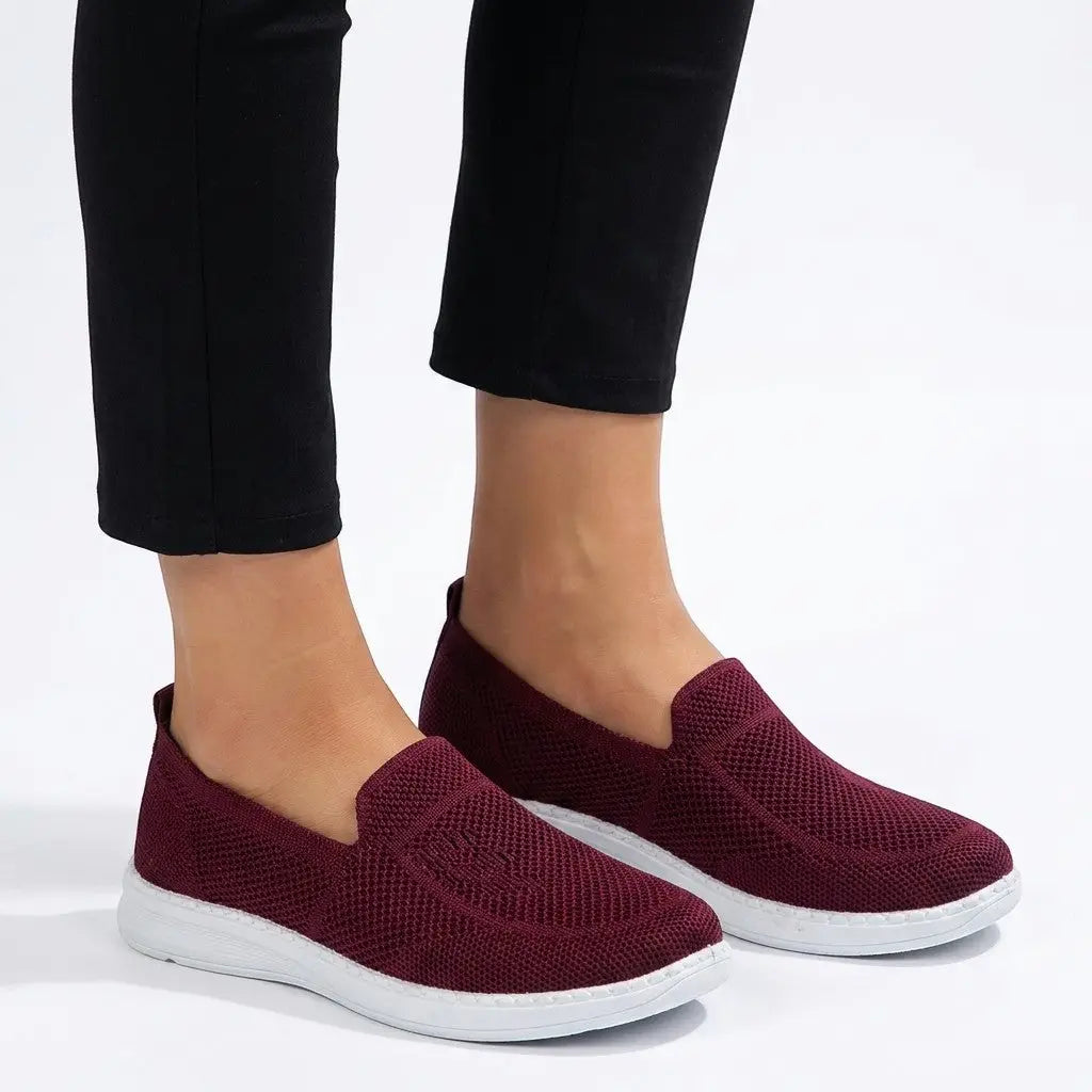 Ortholeather — Breathable Leather Orthopedic Shoes With Comfortable Supportive Everyday Design Red