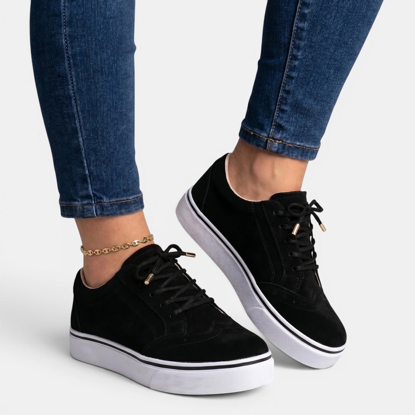 Meshcomfort — Breathable Mesh Sneakers With Comfortable Lace-Up Walking Design Black