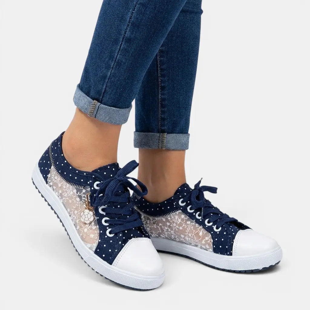Orthoslipone — Breathable Fabric Slip-On Shoes With Comfortable Supportive Orthopedic Design Navy Blue
