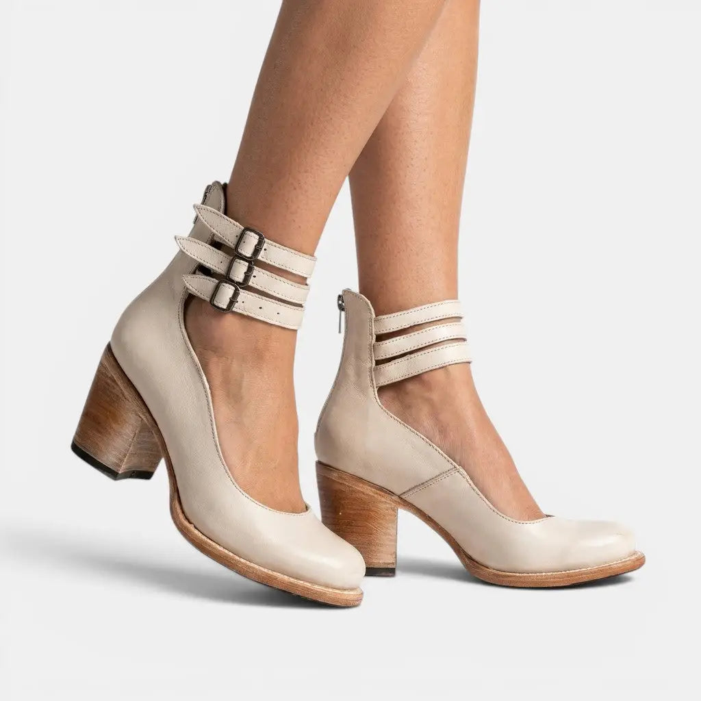 Doublewedge — PU Leather Open Toe Wedge Sandals With Comfortable Double Strap Design White