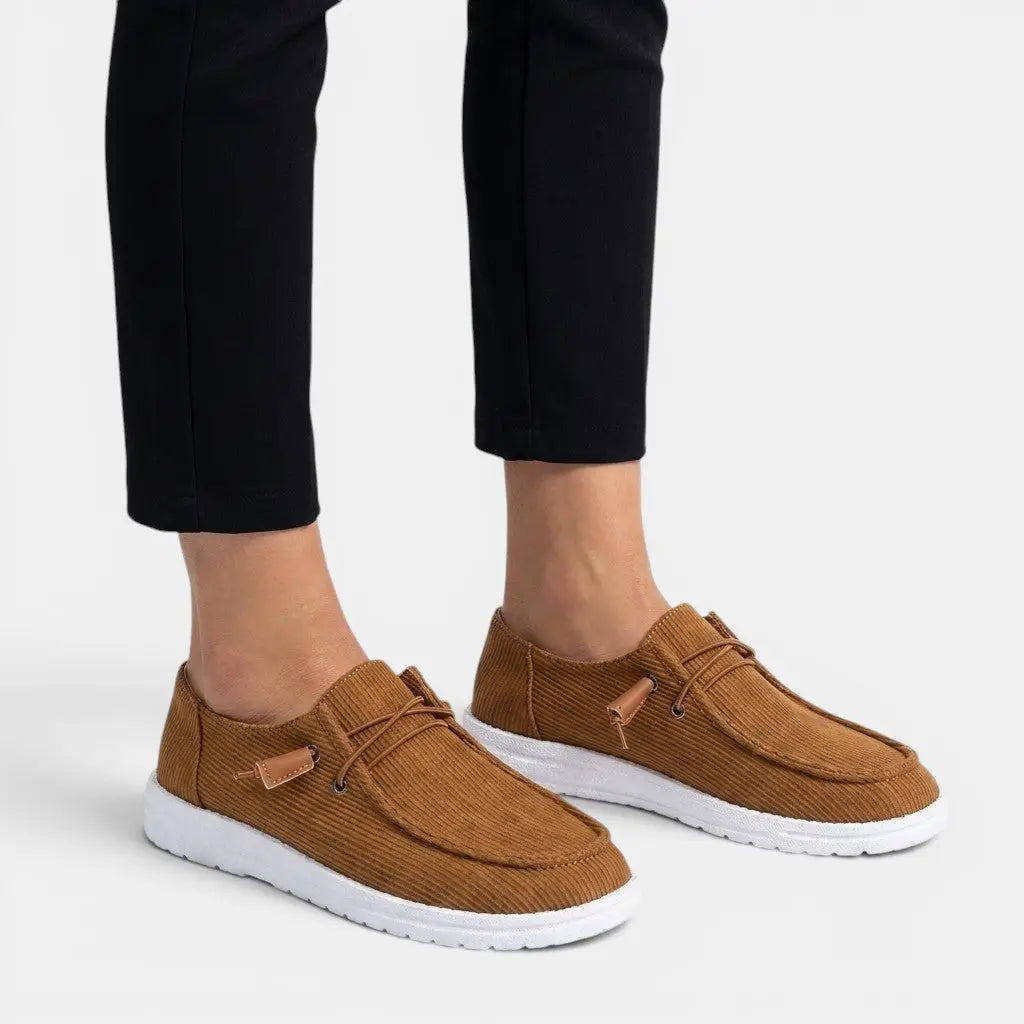 Allseason — Comfortable Fabric Shoes With Chic Slip-On Footwear For All Seasons Brown