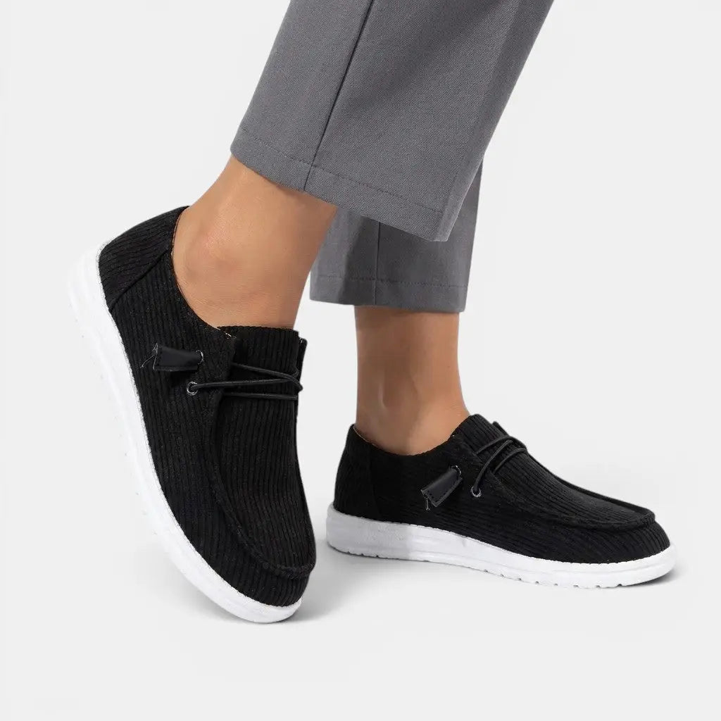 Allseason — Comfortable Fabric Shoes With Chic Slip-On Footwear For All Seasons Black