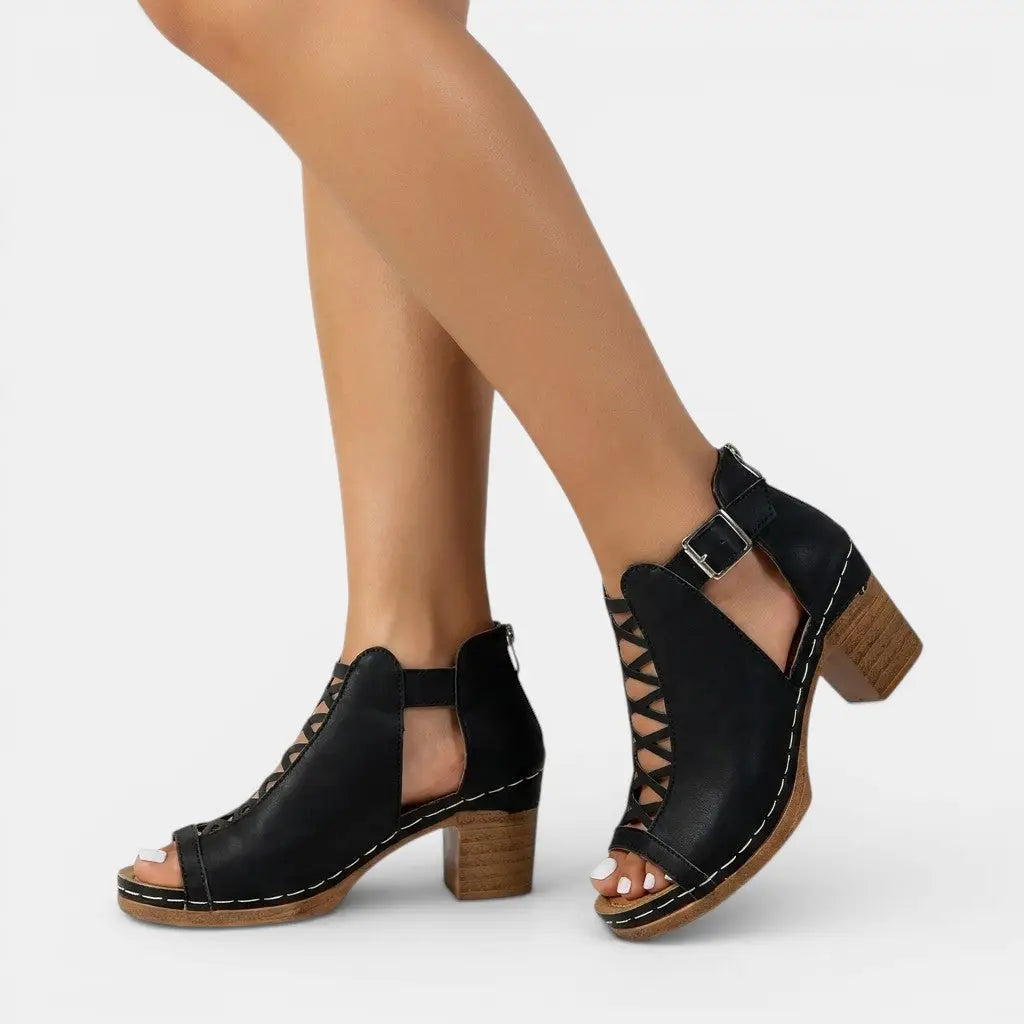 Crisscross — Cushioned Criss-Cross Sandals With Stylish Comfortable Summer Design Black