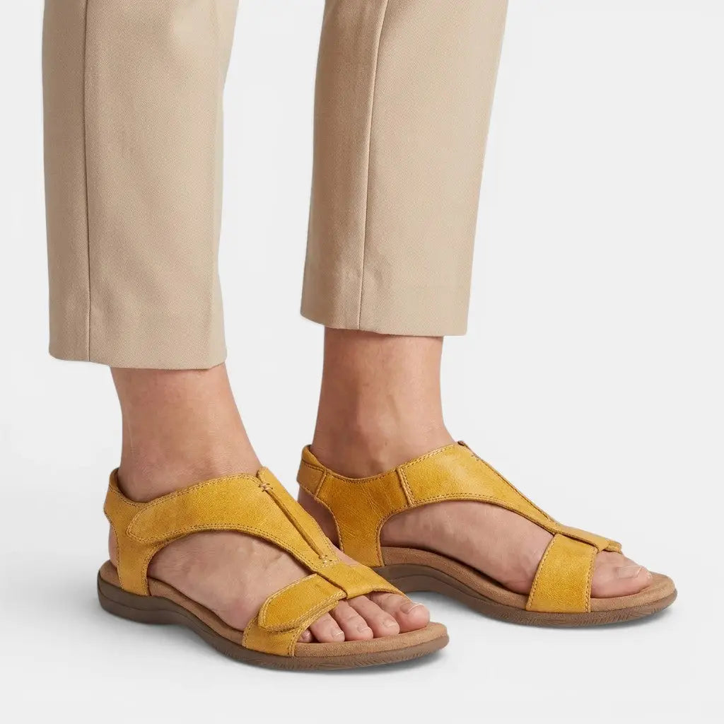 Supportia — Cushioned Orthopedic Sandals With Elegant Supportive Summer Design Yellow