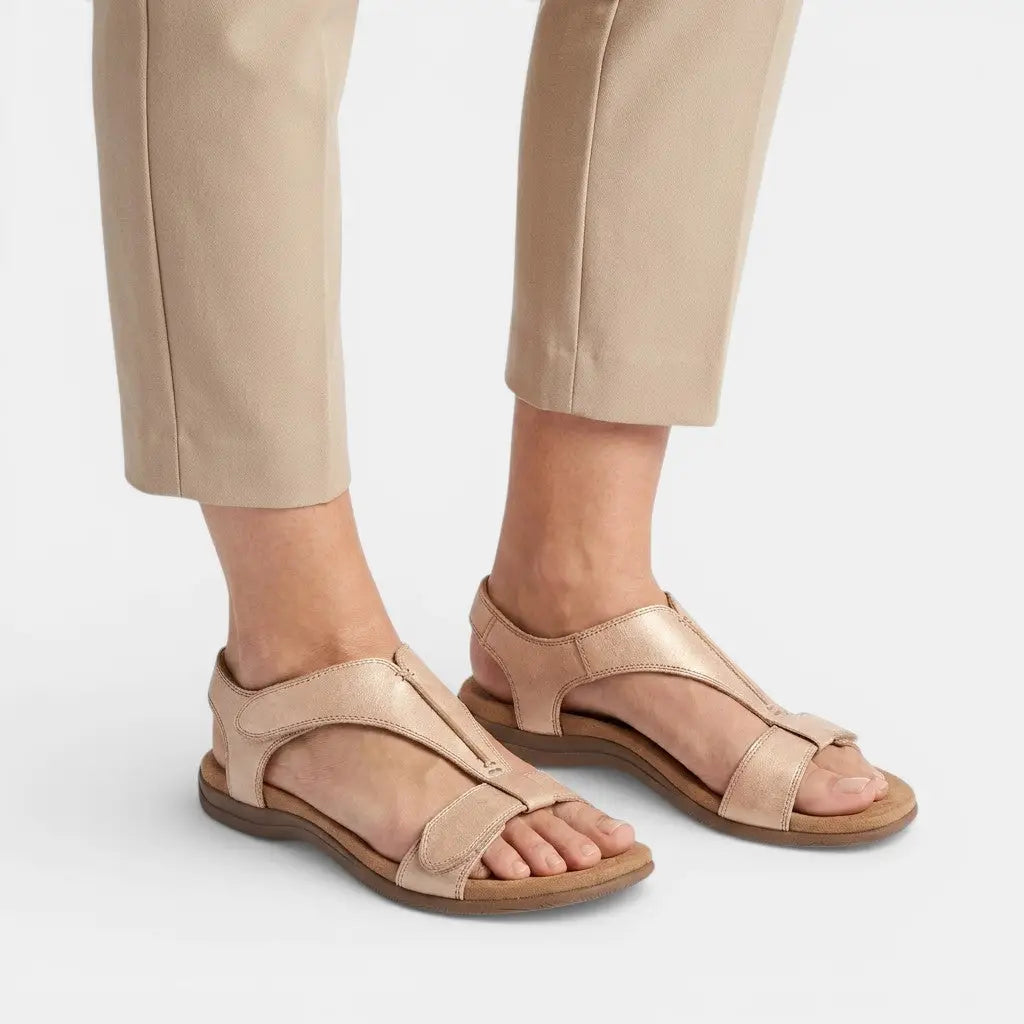 Supportia — Cushioned Orthopedic Sandals With Elegant Supportive Summer Design Beige
