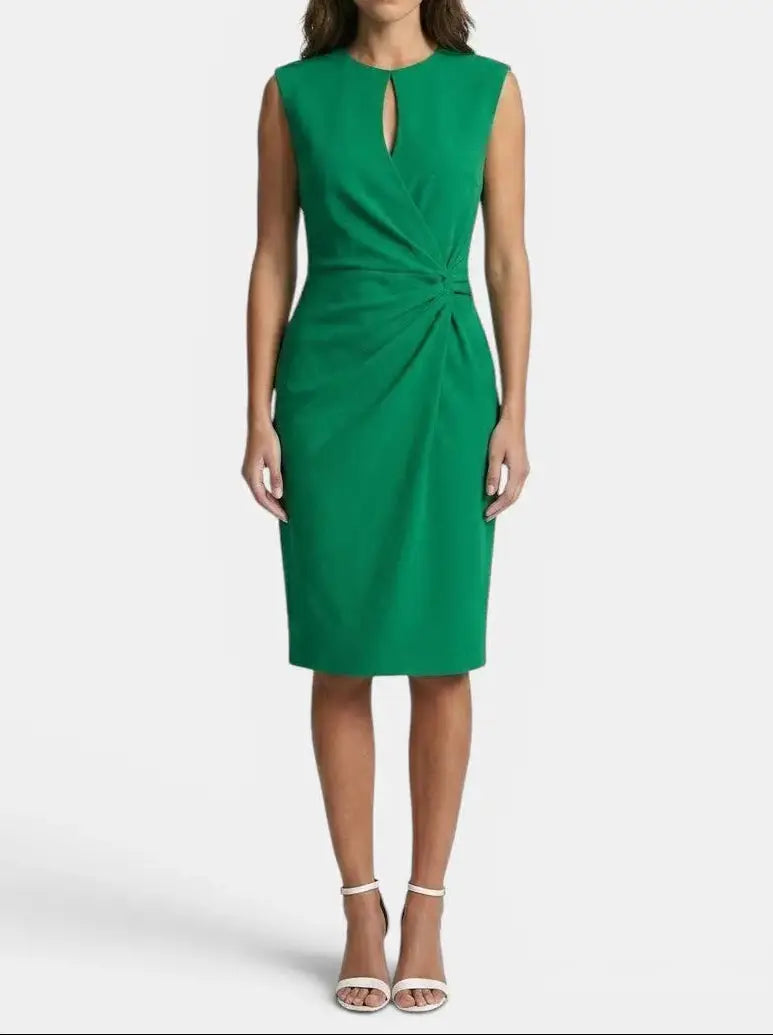 Veronique — Elegant Black Cocktail Dress For Flattering Versatile Evening Wear Green