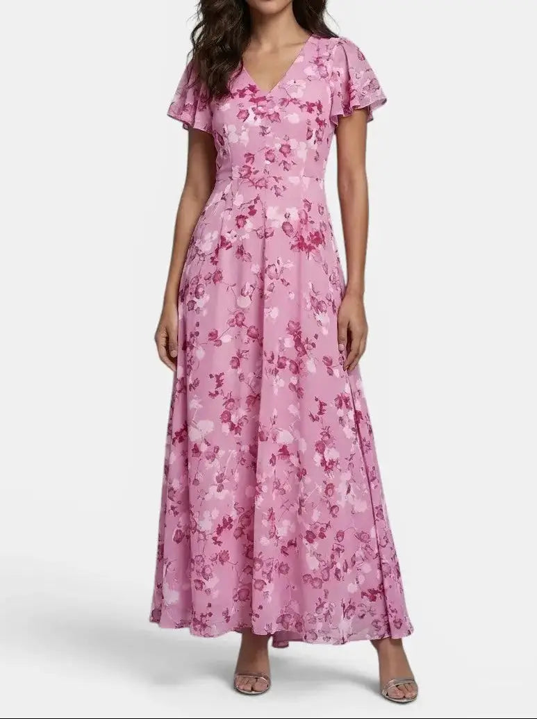 Veronica — Elegant Figure-Flattering Black Dress For Chic Versatile Cocktail Wear Light Pink