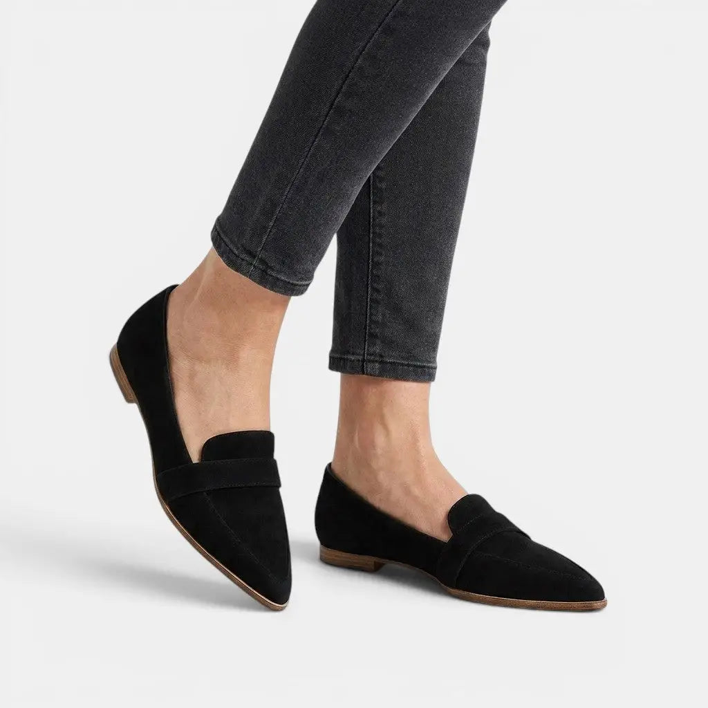 Pennyblack — Elegant Leather Loafers With Chic Black Penny Everyday Design Black