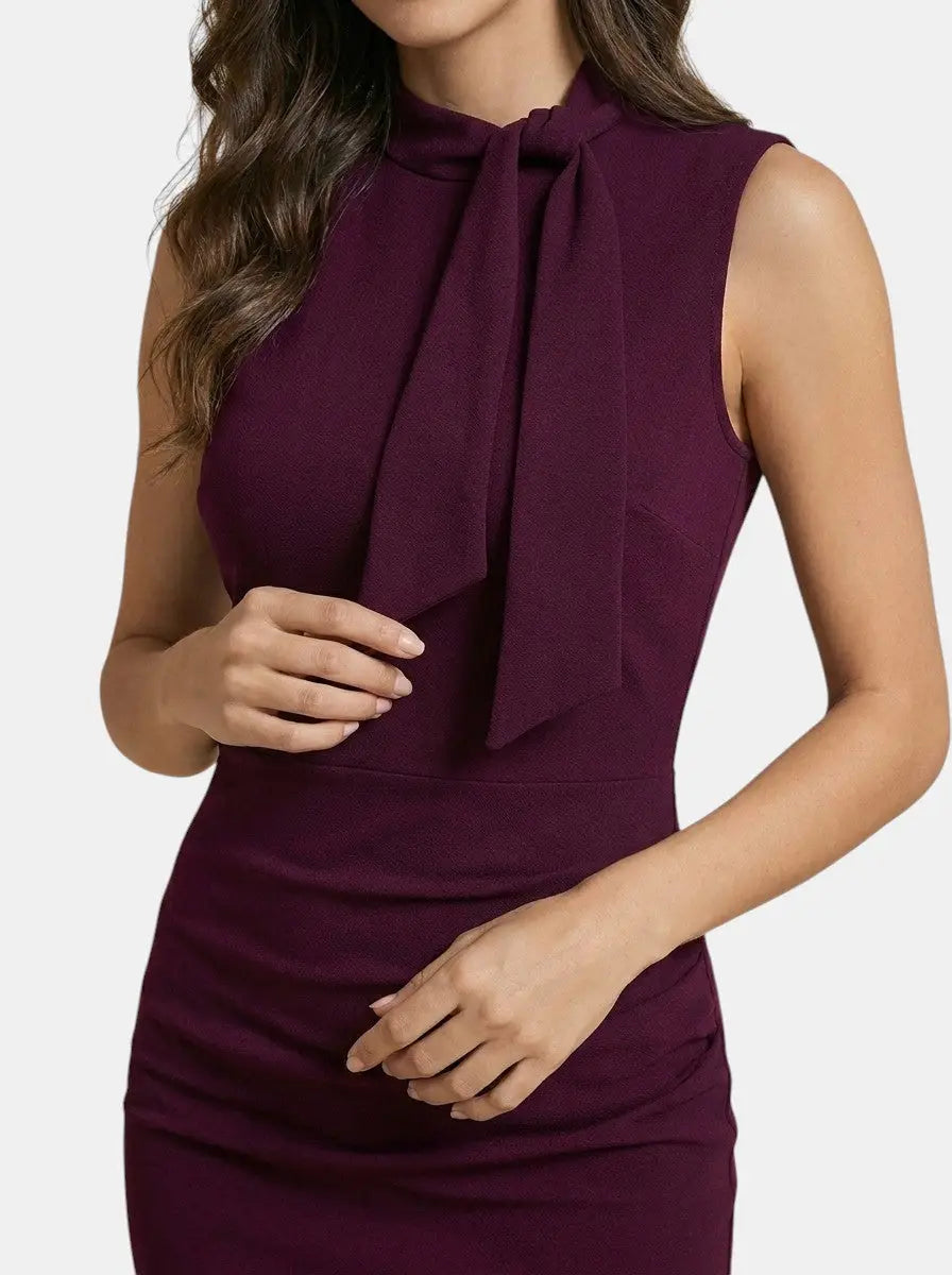 Adeline — Elegant Wrap Midi Dress For Stylish Sleeveless All-Season Wear
