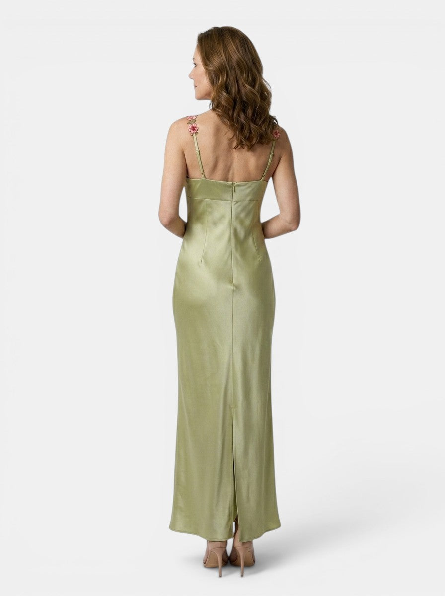 Genevra — Floral Embroidered Maxi Dress For Elegant Flowing Summer Gown Style