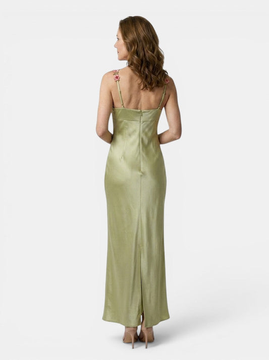 Genevra — Floral Embroidered Maxi Dress For Elegant Flowing Summer Gown Style