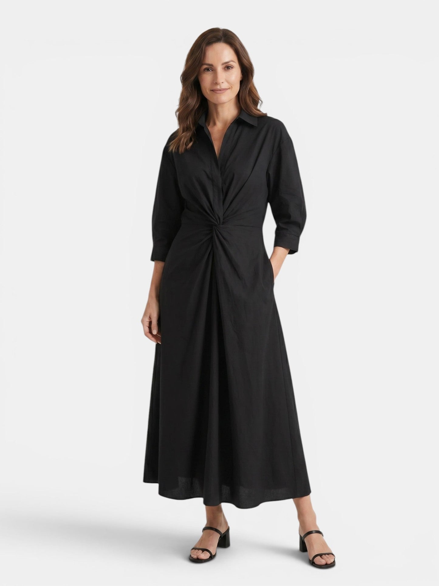 Rosalind — Flowing Maxi Dress For Graceful Long Summer Evening Wear Black